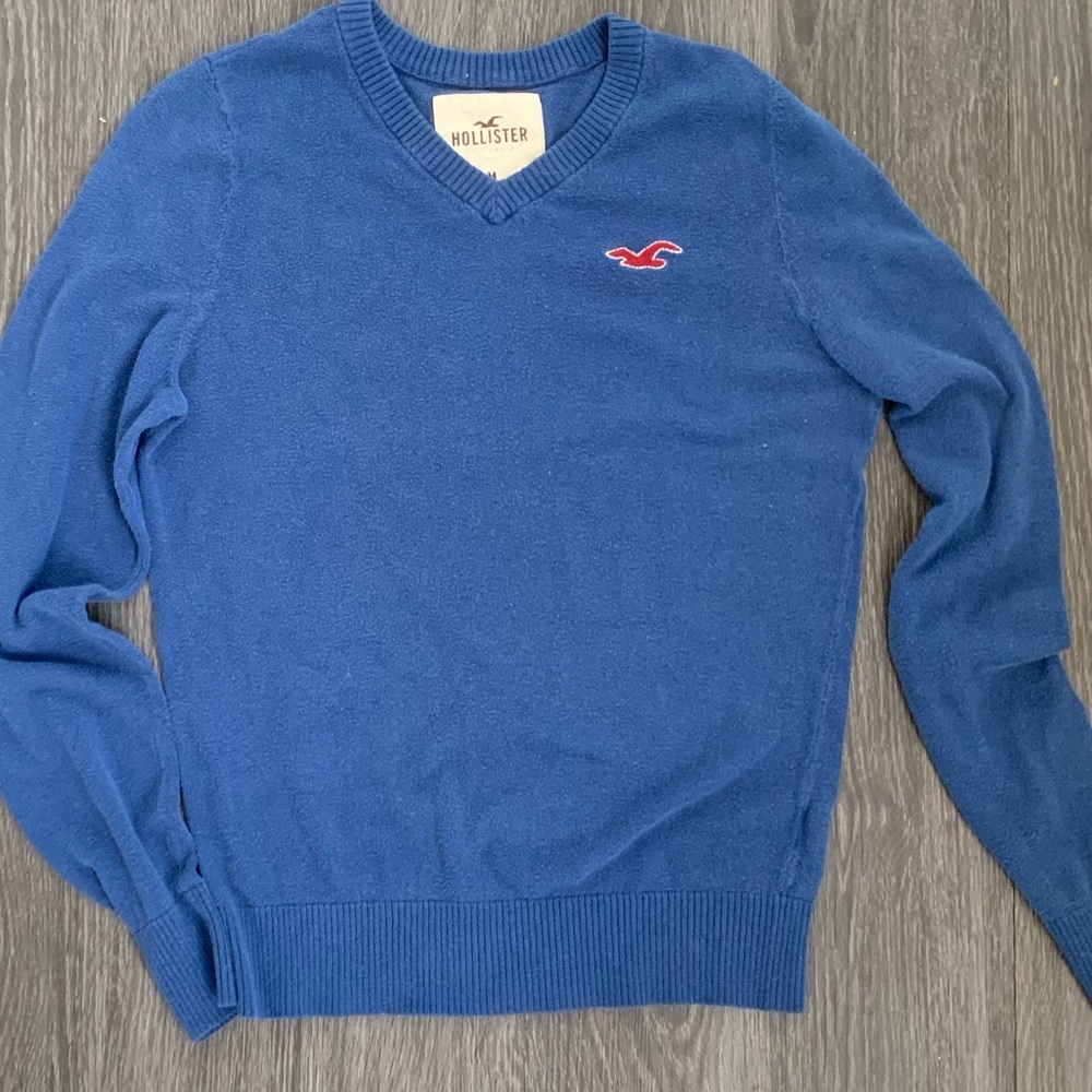Blue Hollister V-neck sweater